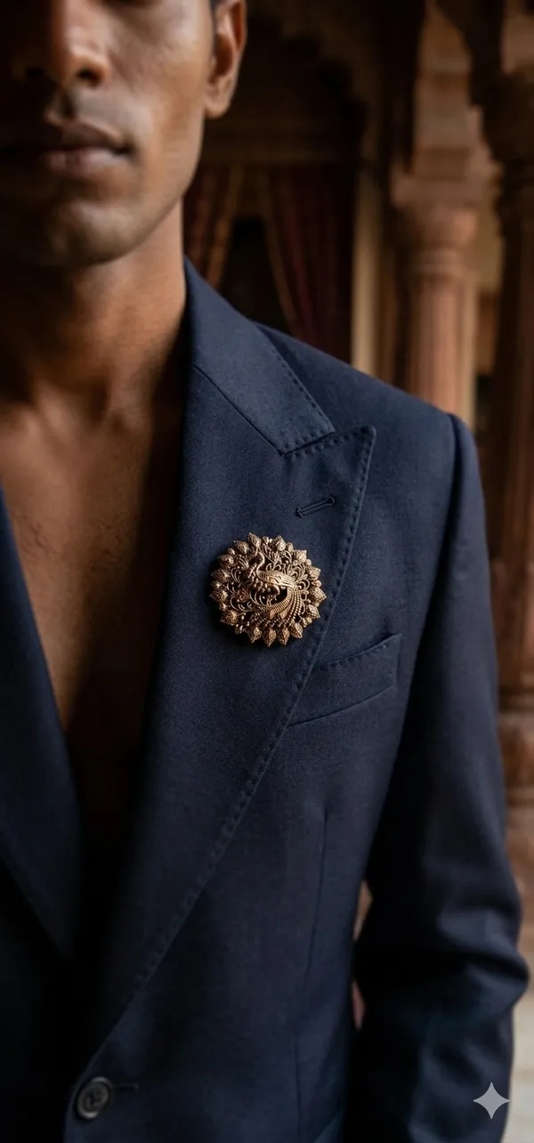 Antique_Gold_Royal_Peacock_Brooch