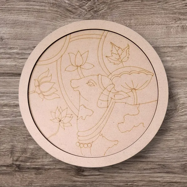 Mdf_Pichwai_Cow_Circular_Wall_Art_-_Laser_Engraved_With_Border