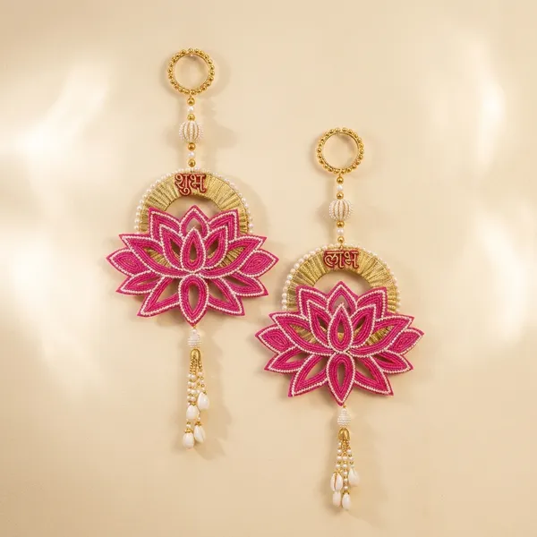 Decorative_Wall_Hanging_With_Lotus_Shubh_Labh_Design_For_Festive_Diwali_Home_Decor_Set_Of_2