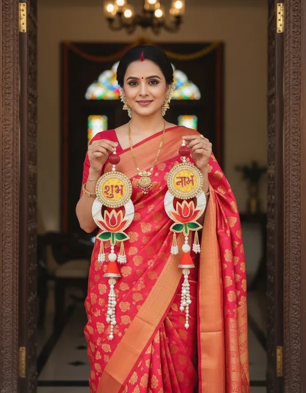 Traditional_Shubh_Labh_Decorative_Door_Hanging_-_Set_Of_2_(Shubh_&_Labh)