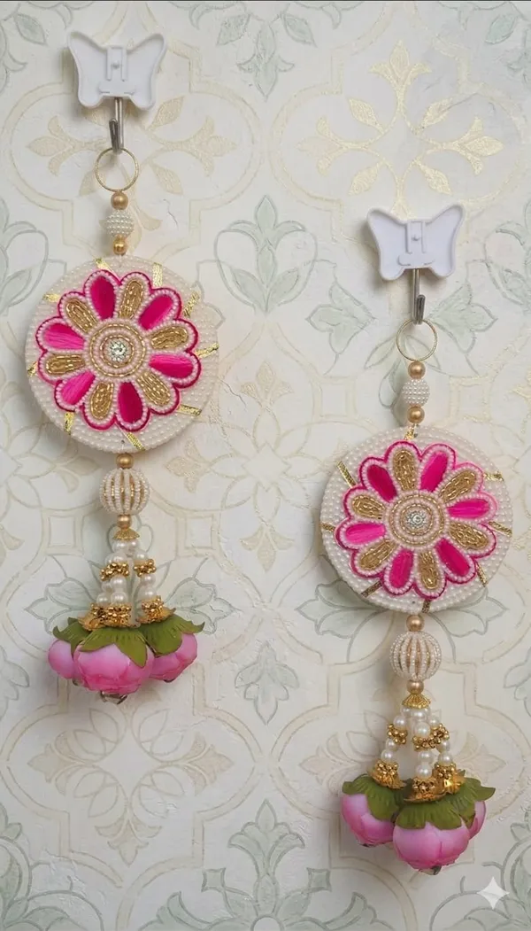 Pink_Handcrafted_Sunflower_with_Pink_Peony_And_Bells