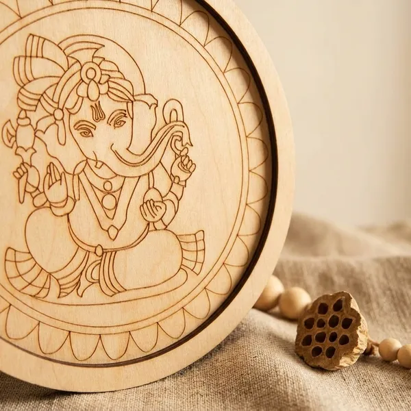 Wooden_Ganesha_Engraved_Mdf_Design_With_Border