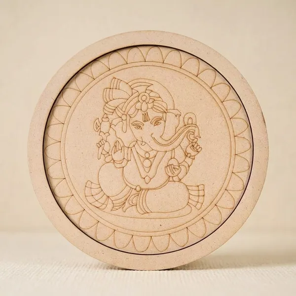 Wooden_Ganesha_Engraved_Mdf_Design_With_Border