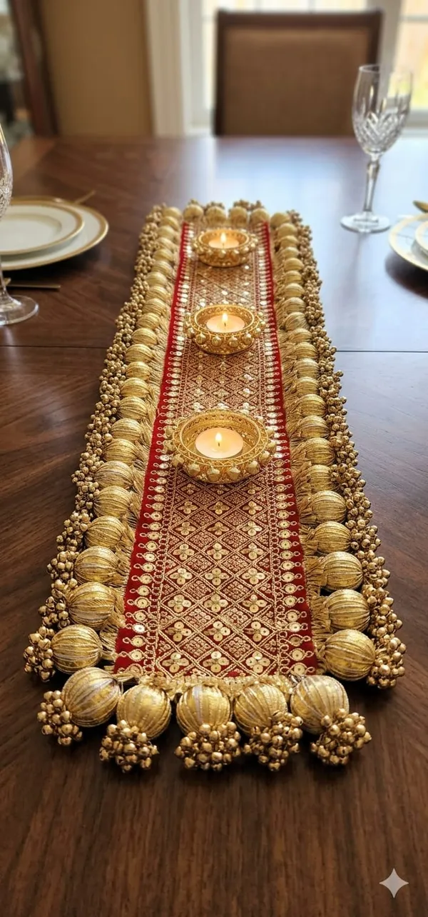 Traditional_Red_Table_Runner_(size_21_inches)_with_2_Red_Traditional_Tealight_Holders(size_-8_inches)