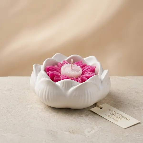 Lotus_Bloom_Candle_-_Handcrafted_Decorative_Candle_With_White_Ceramic_Holder-4_inches