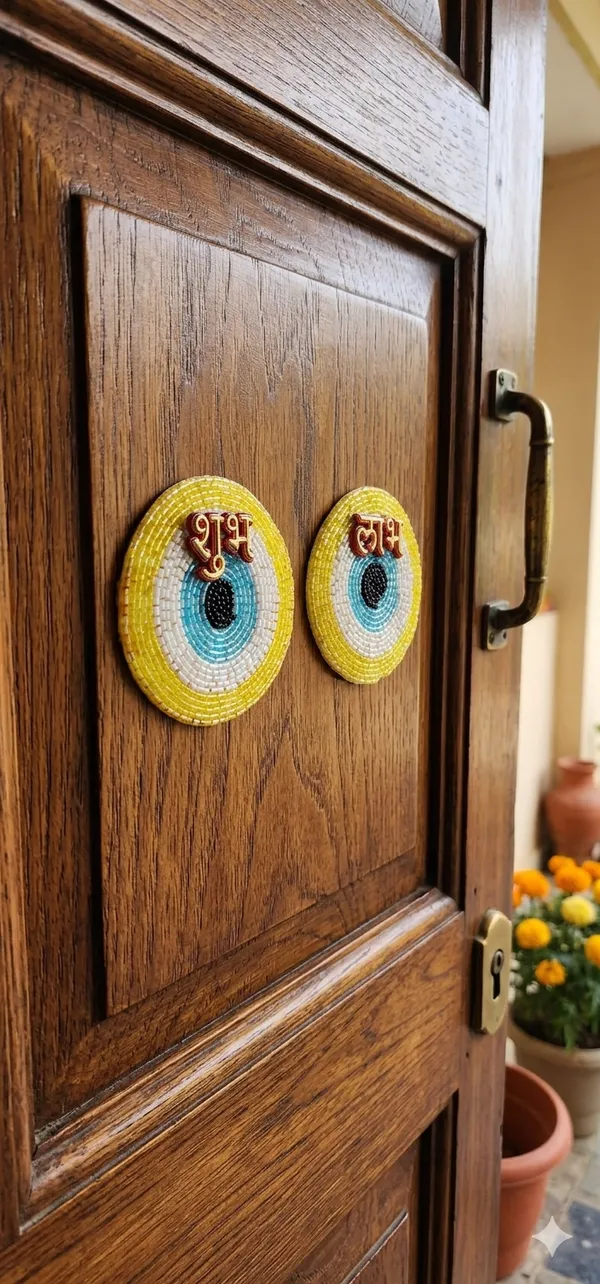 Yellow_Evil_Eye_Shubh_Labh_Stick-On