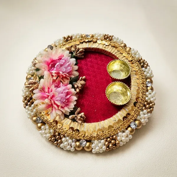 Decorative_Pooja_Thali_Set_With_Floral_And_Pearl_Embellishments