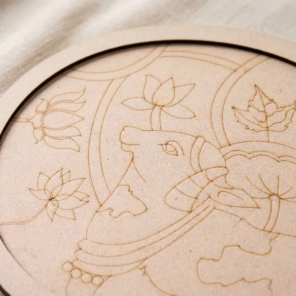 Mdf_Pichwai_Cow_Circular_Wall_Art_-_Laser_Engraved_With_Border