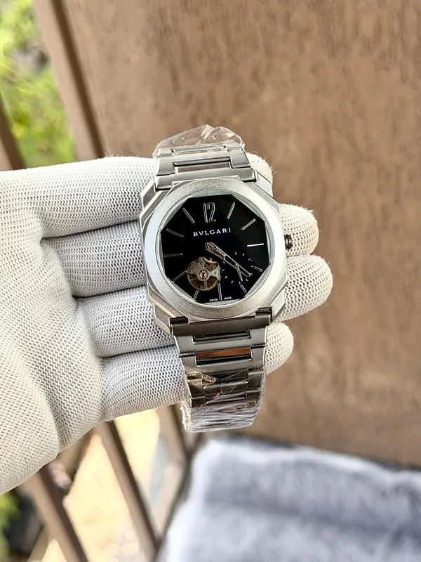 Premium_Stainless_Steel_And_Mineral_Glass_Bulgari_Octo_Finissimo_Automatic_Watch