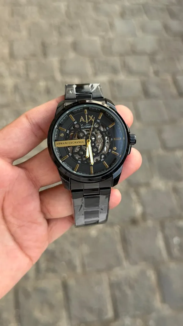 Armani_Exchange_Automatic_Skeleton_Dial_Black_Metal_Watch