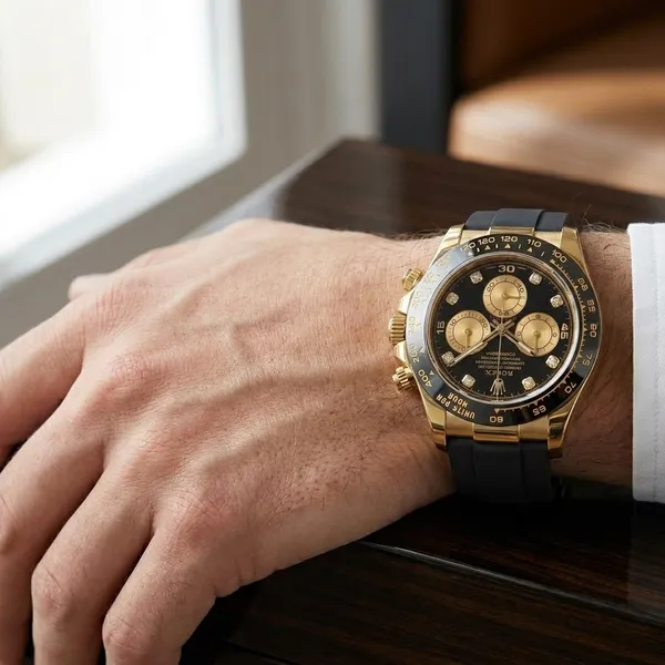 Premium_Stainless_Steel_And_Mineral_Glass_Rolex_Daytona_Gold_Dial_Watch
