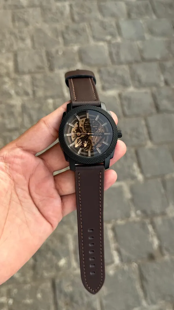 Fossil_Men's_Black_Skeleton_Dial_Automatic_Watch_With_Brown_Leather_Strap