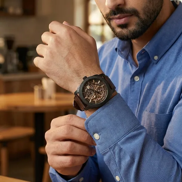 Fossil_Men's_Black_Skeleton_Dial_Automatic_Watch_With_Brown_Leather_Strap