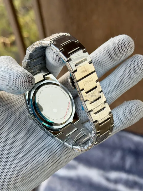 Premium_Stainless_Steel_And_Mineral_Glass_Tissot_Prx_Silver_Green_Watch
