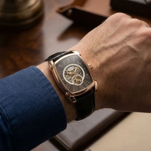 Premium_Stainless_Steel_And_Mineral_Glass_Patek_Philippe_Barrel_Automatic_Skeleton_Watch