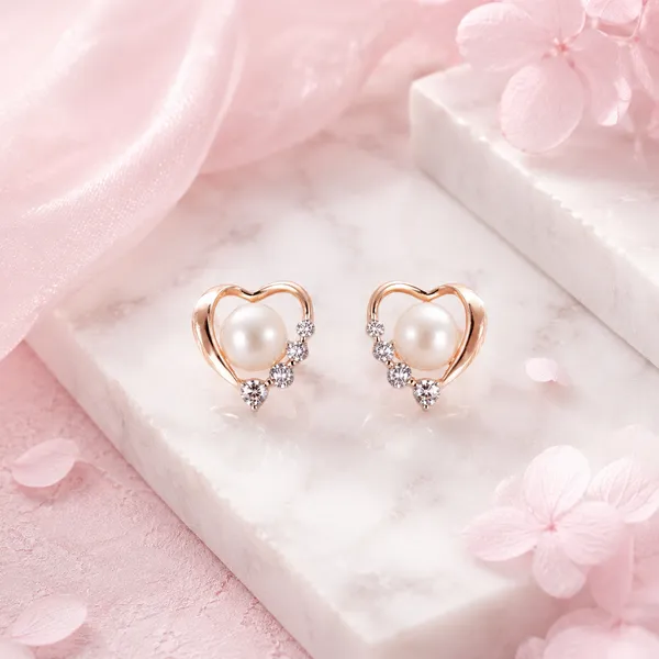 Rose_Gold_Pearl_Heart_Stud_Earrings_For_Women
