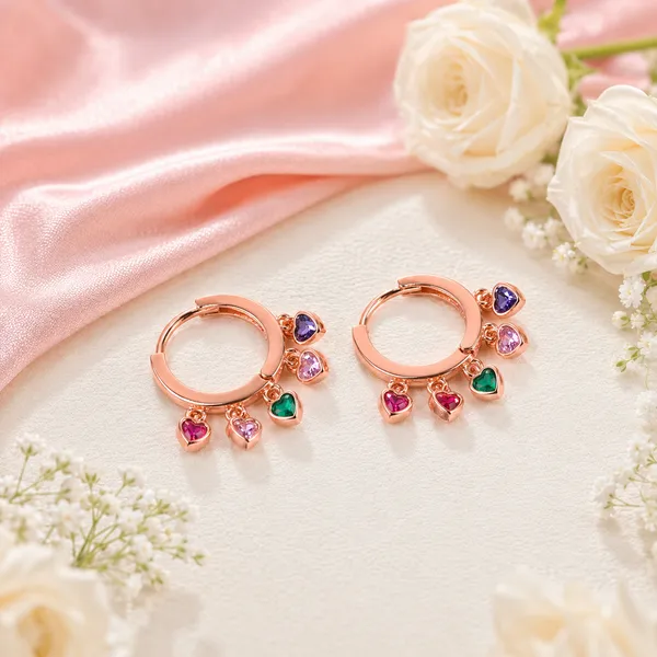 Gold_Tone_Multicolour_Heart_Charm_Hoop_Earrings_For_Women