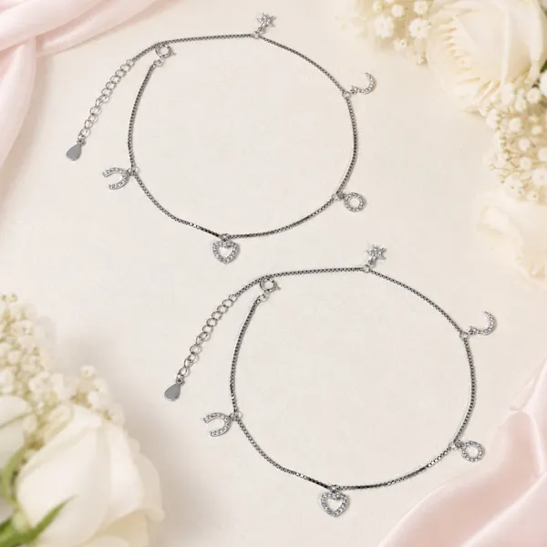 Silver_Tone_Charm_Anklet_For_Women