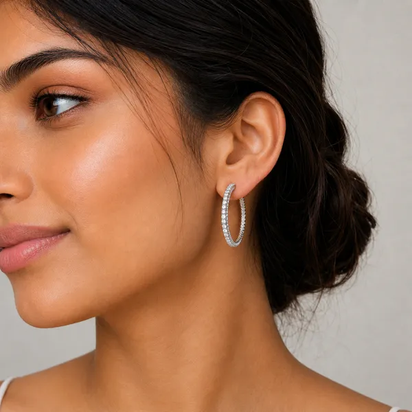 Silver_Tone_Crystal_Embellished_Oval_Hoop_Earrings_For_Women
