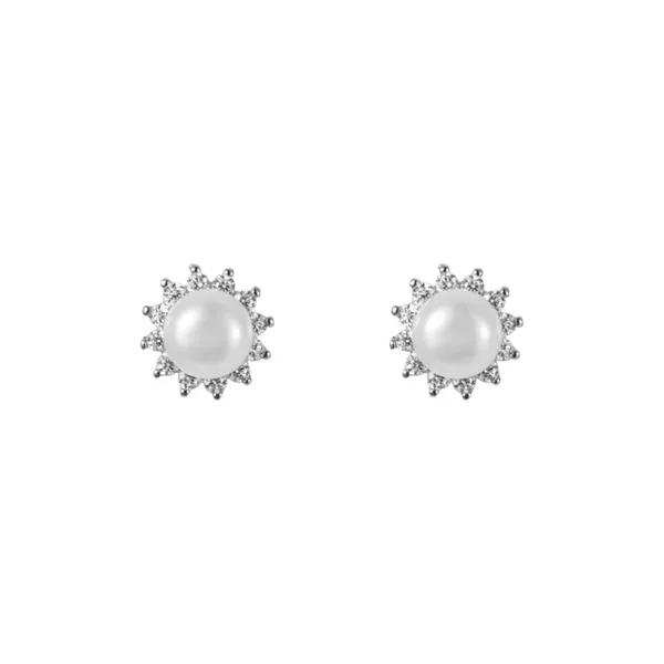 Silver-Tone_Pearl_Stud_Earrings_For_Women