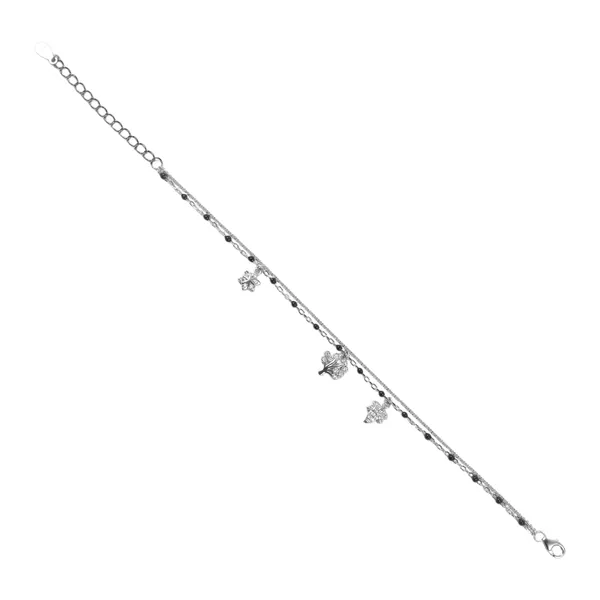Silver_Tone_Beaded_Charm_Anklet_For_Women