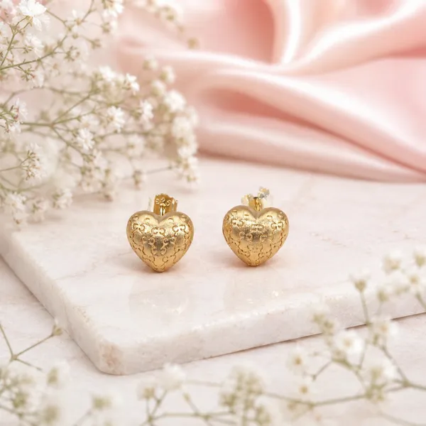 Gold_Tone_Heart_Stud_Earrings_For_Women