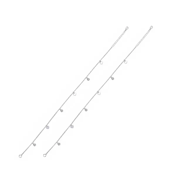 Silver_Double_Chain_Charm_Anklet_For_Women