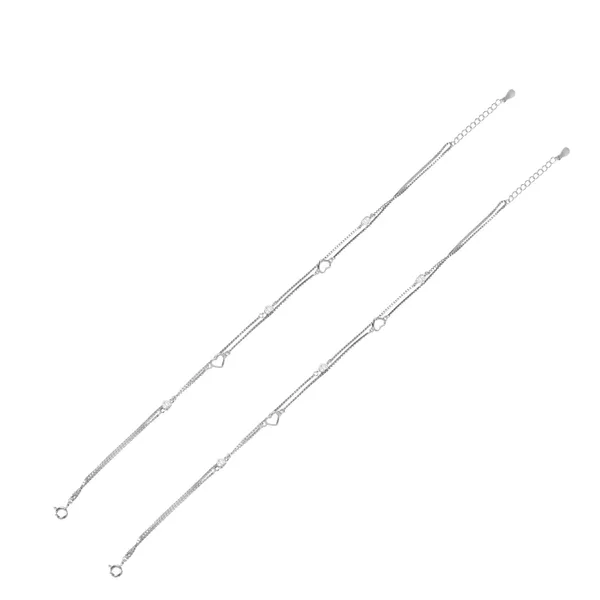 Silver_Tone_Chain_Anklet_Pair_For_Women