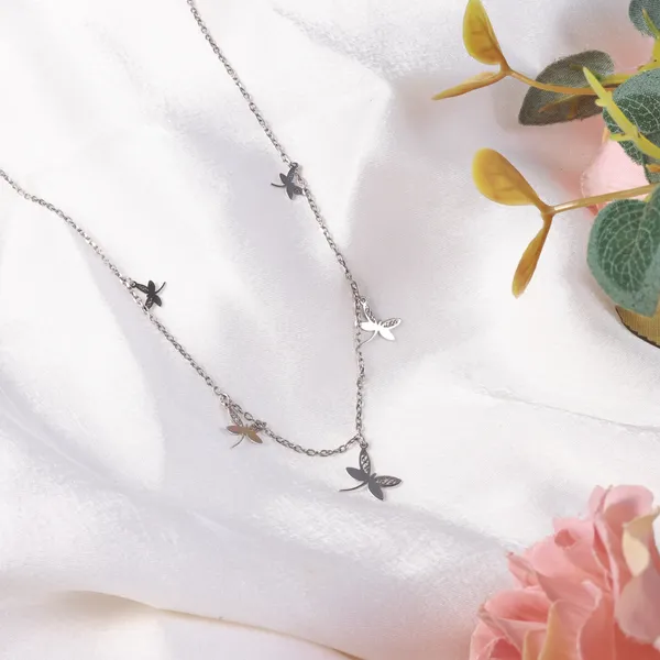 Silver_Tone_Butterfly_Charm_Necklace_For_Women