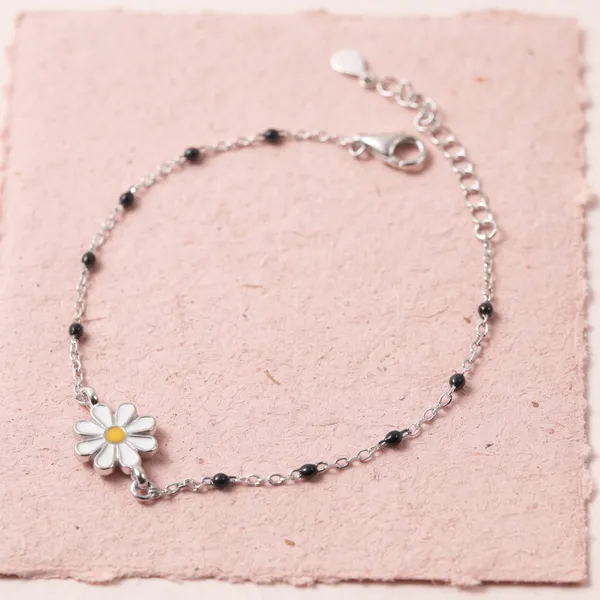 Silver-Tone_Floral_Charm_Bracelet_For_Women