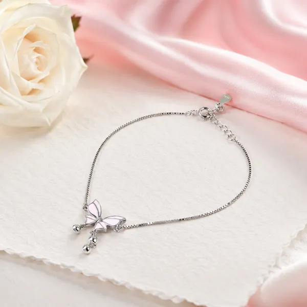 Silver_Butterfly_Charm_Chain_Bracelet_For_Women