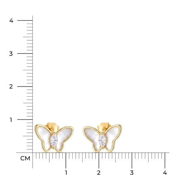 Gold_Tone_Butterfly_Stud_Earrings_For_Women