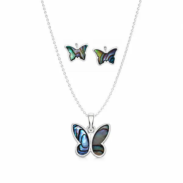 Silver_Tone_Butterfly_Necklace_And_Earrings_Set_For_Women