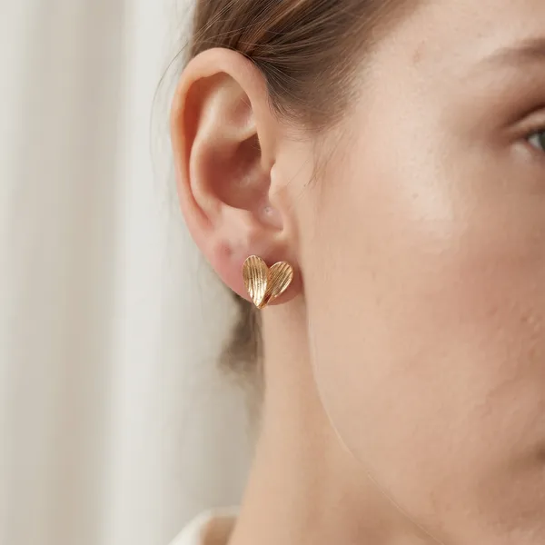 Gold_Tone_Textured_Heart_Earrings_For_Women