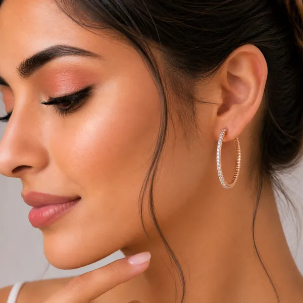 Rose_Gold_And_Silver_Hoop_Earrings_For_Women