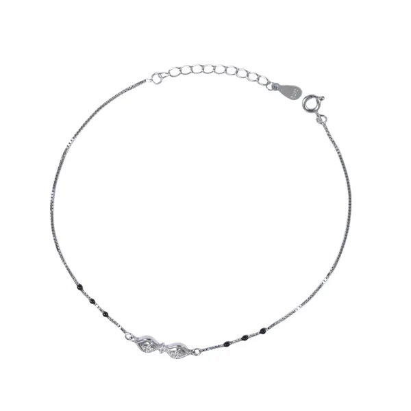 Silver_Tone_Beaded_Anklet_For_Women