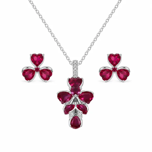 Silver-Tone_Red_Stone_Necklace_And_Earrings_Set_For_Women