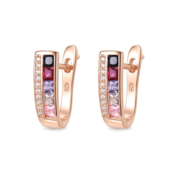 Rose_Gold_Multicolor_Stone_Hoop_Earrings_For_Women