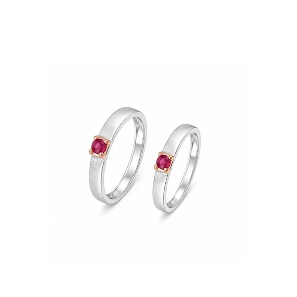 Silver_Tone_Red_Stone_Ring_Set_For_Women