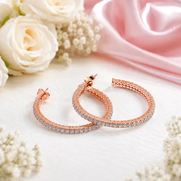 Rose_Gold_And_Silver_Hoop_Earrings_For_Women