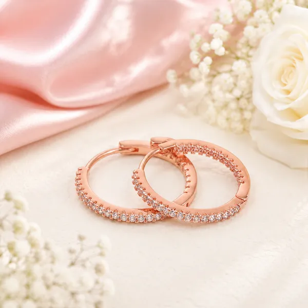 Rose_Gold_Rhinestone_Hoop_Earrings_For_Women