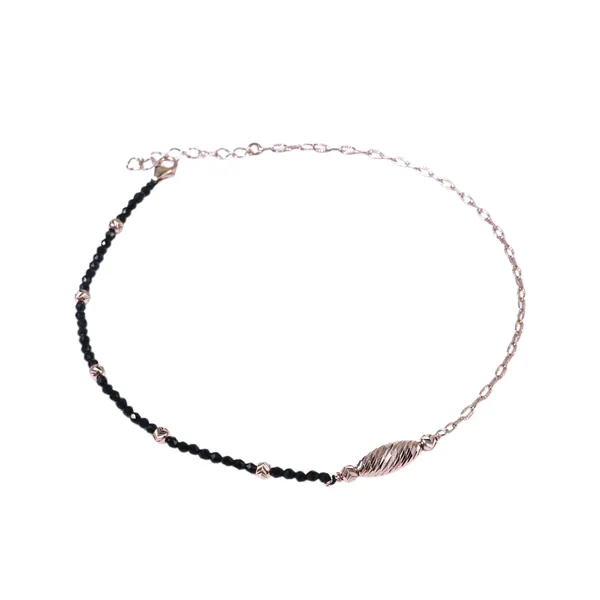 Rose_Gold_Black_Beaded_Statement_Ankletfor_Women