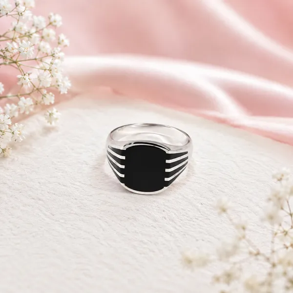 Silver_Black_Rectangular_Statement_Ring_For_Men
