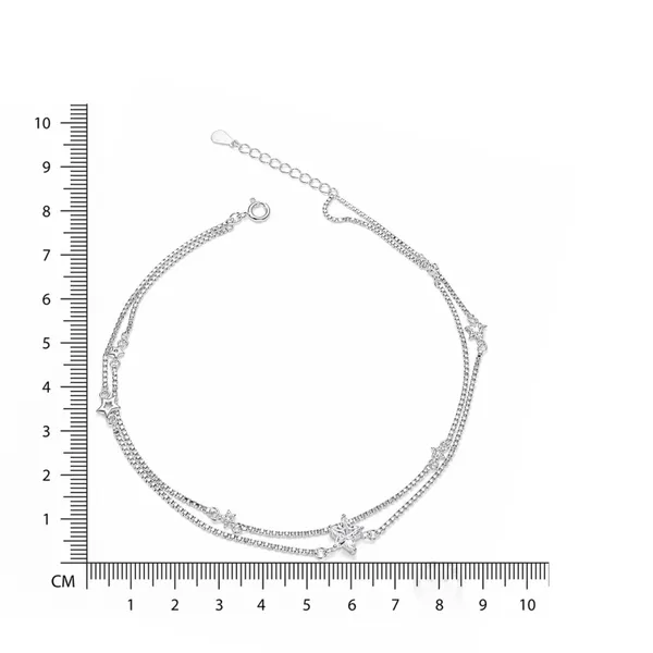 Silver-Tone_Layered_Anklet_For_Women