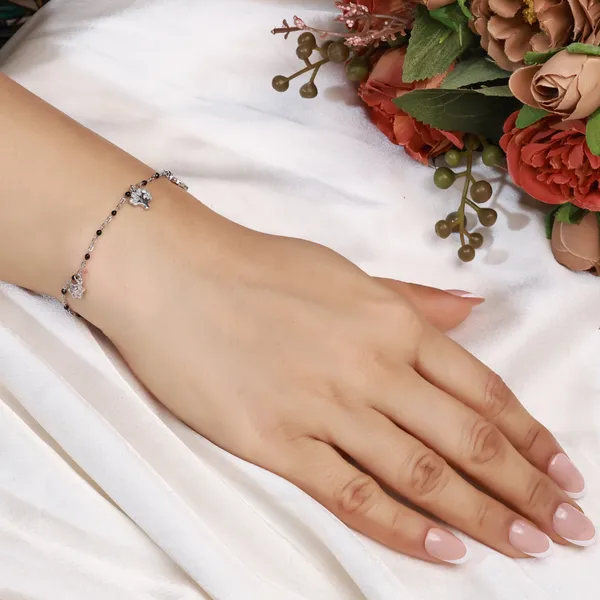 Silver_Tone_Beaded_Charm_Anklet_For_Women