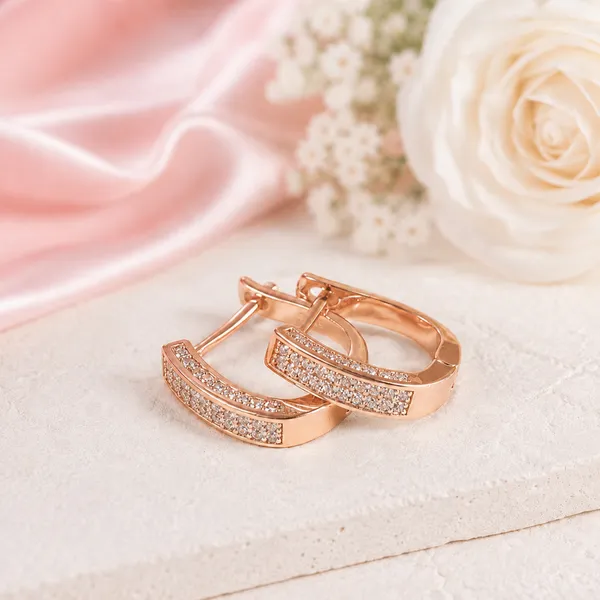Rose_Gold_Tone_Pav茅_Hoop_Earrings_For_Women