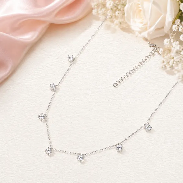 Silver_Tone_Charm_Necklace_For_Women