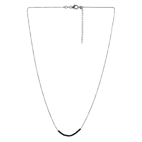 Silver_Tone_Black_Beaded_Chain_Necklace_For_Women