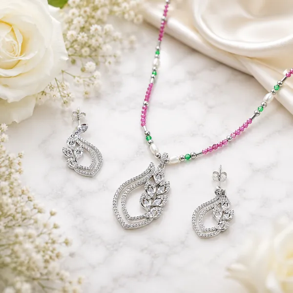 Multicolor_Beaded_Pendant_Jewellery_Set_For_Women