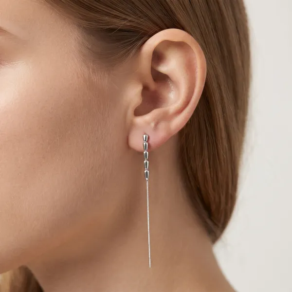 Silver_Tone_Chain_Drop_Earrings_For_Women